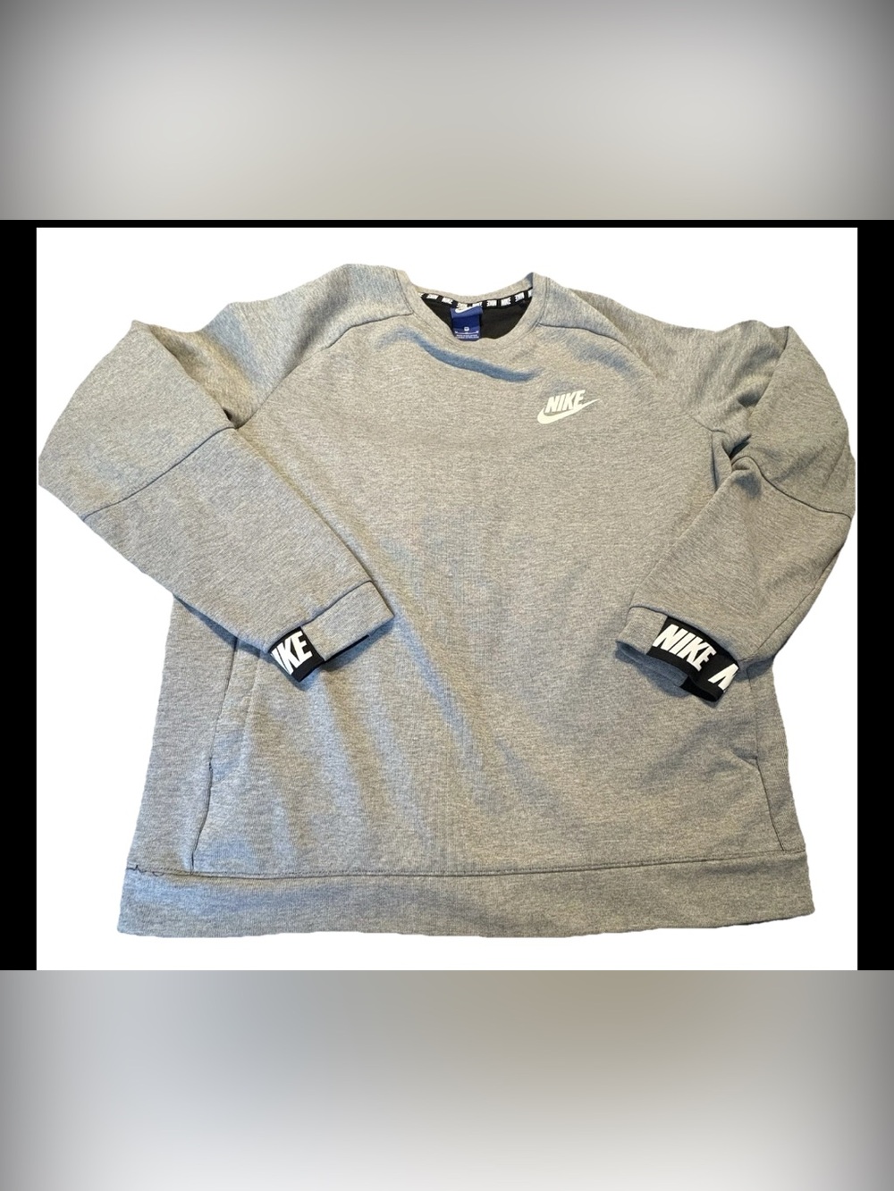 Nike Sportswear Advance 15 Crewneck Sweatshirt In Heather Gray Size Medium